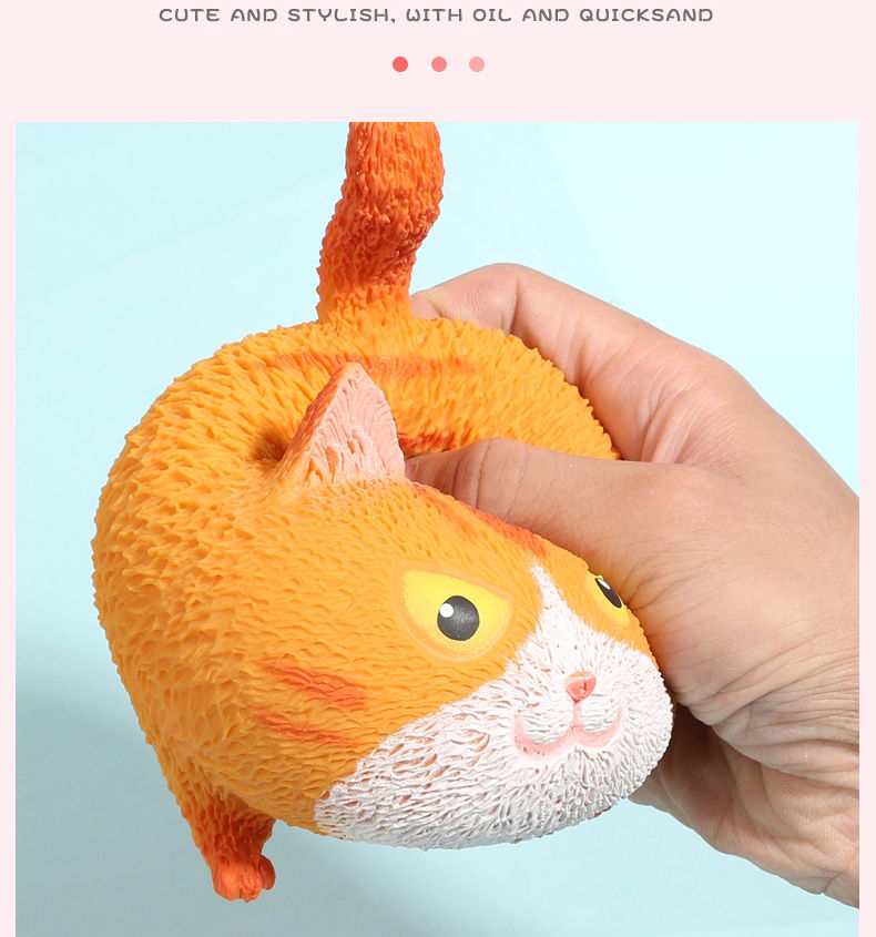 乐趣捏捏乐新款大号生气猫解压玩具大脸生气猫咪发泄球慢回弹减压神器