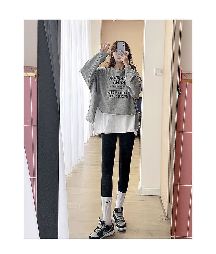 nike耐克秋冬袜子女长筒ins风鲨鱼裤百搭棉质中筒潮袜流行百搭学生