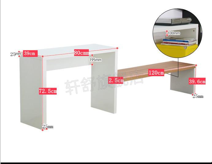 电视柜带电脑桌千芝爱现代简约双人书桌客厅电视柜电脑一体桌组合卧室