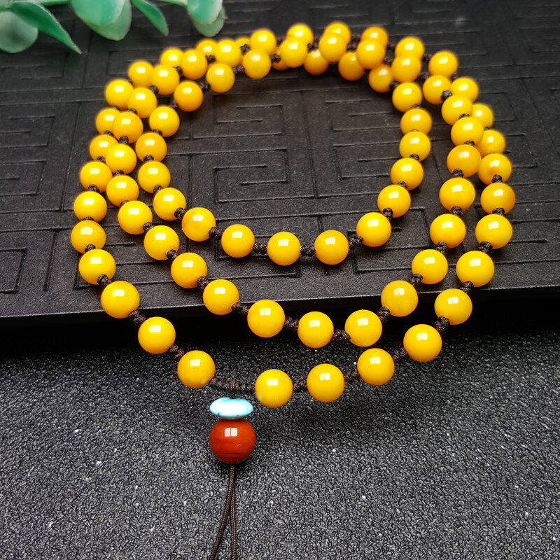 天老蜜蜡然项链蜜蜡挂绳蜜蜡毛衣链编金刚结加长款俄罗斯琥珀项链