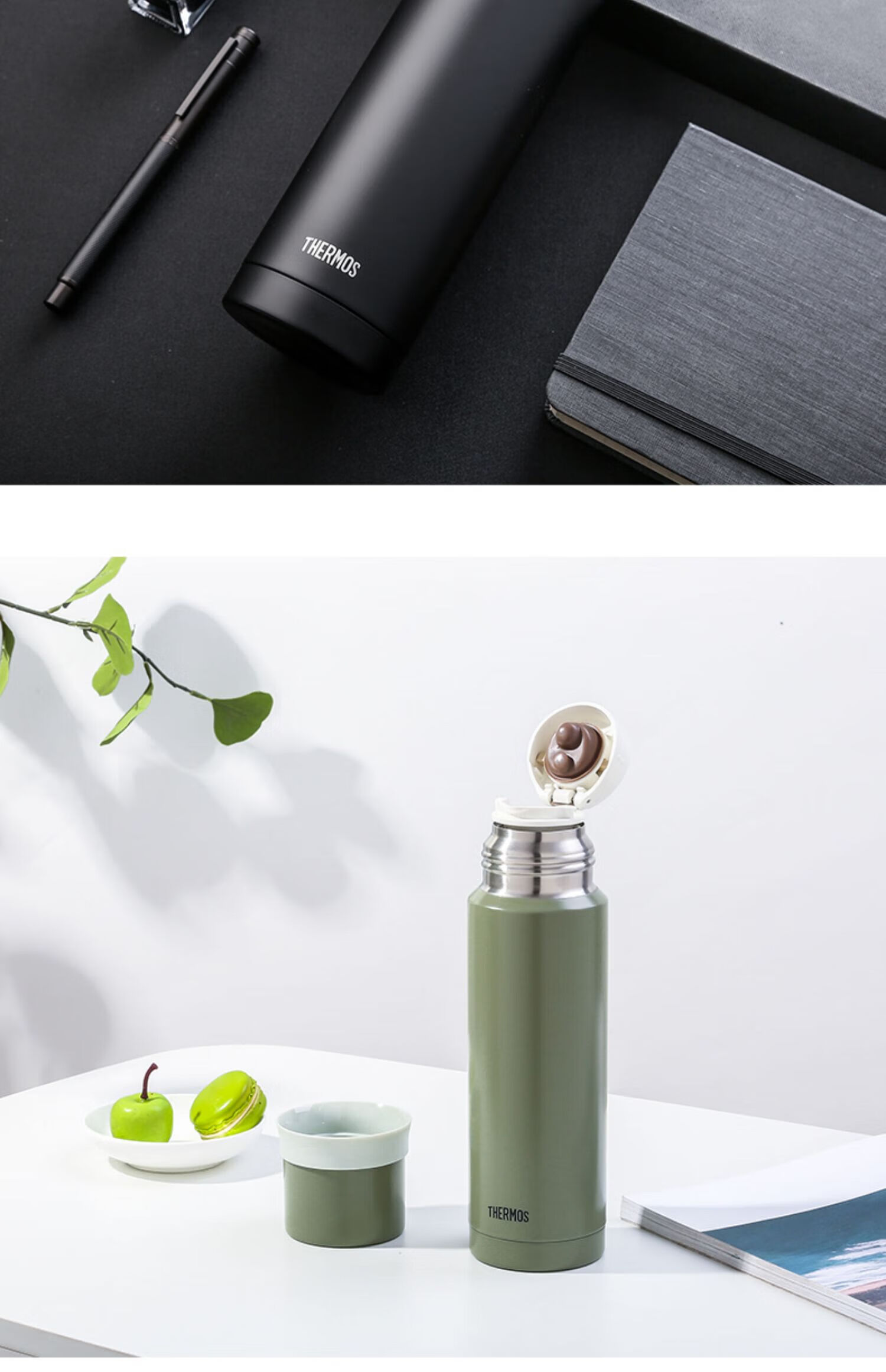 日本膳魔师(thermos)不锈钢保温杯女士简约水杯真空便携水杯fei团购可