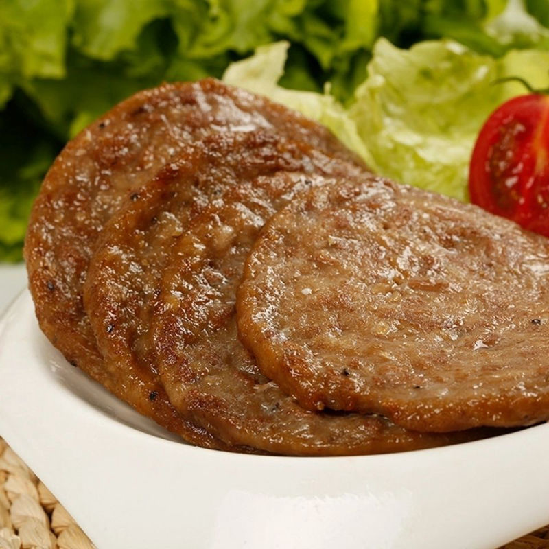 青岛正大黑胡椒味上品牛肉饼1000克速冻生制汉堡饼含鸡肉上品牛肉饼2