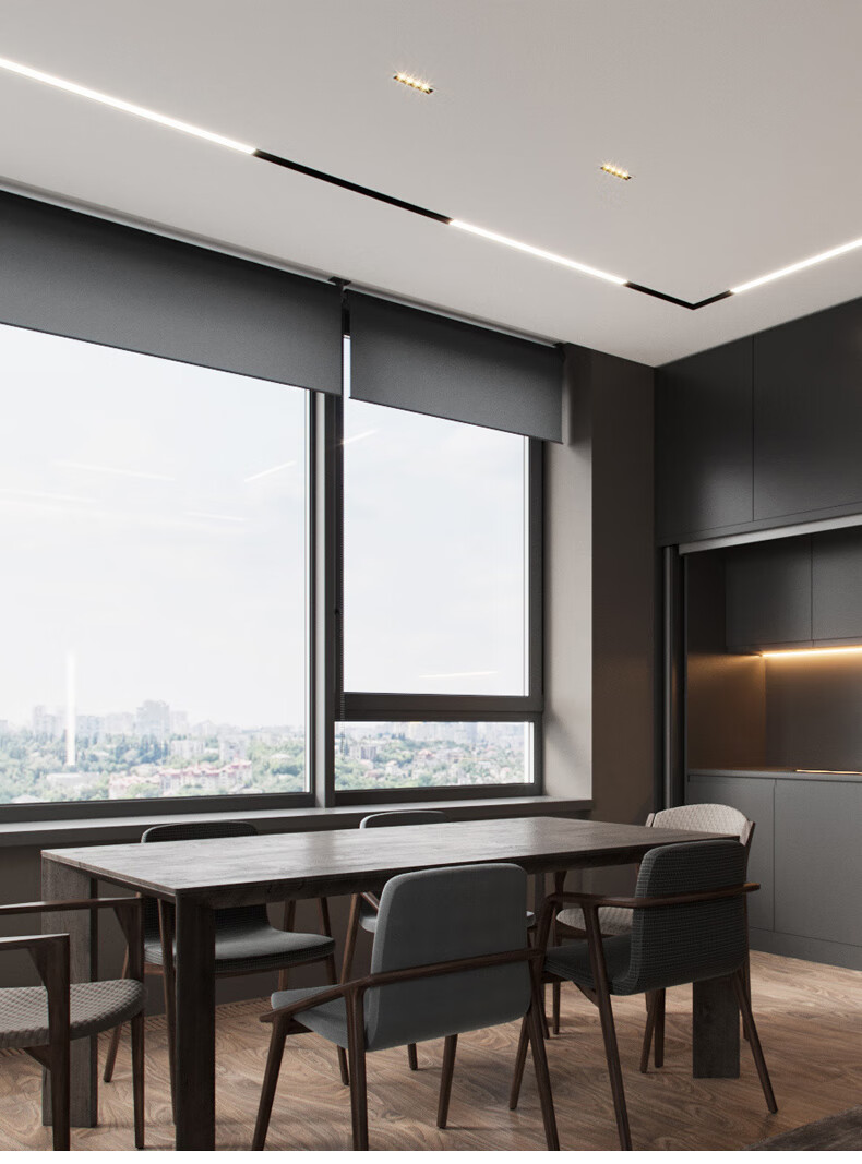 时间公园 格栅线条灯客厅吊顶家用射灯led天花灯嵌入式工程线性洗墙