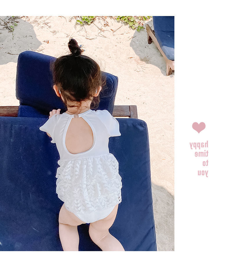 儿童露背泳衣女童2022年洋气小童可爱裙式游泳衣女宝宝公主款泳装小