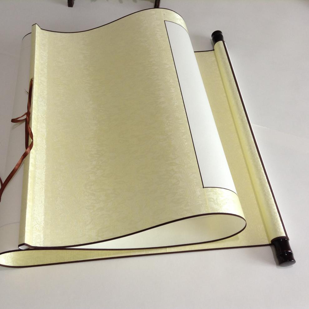 装裱好的空白宣纸 空白卷轴装裱好的空白纸宣纸挂轴画轴书法毛笔字