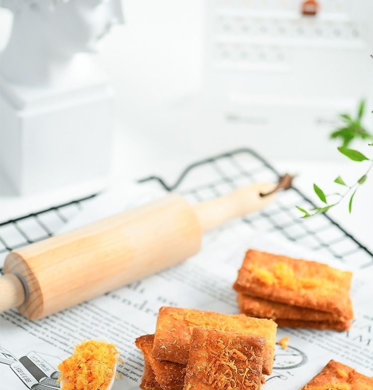 芝士脆肉松脆酥脆饼干网红休闲零食 千层方块酥 肉松脆(海盐味 芝士味