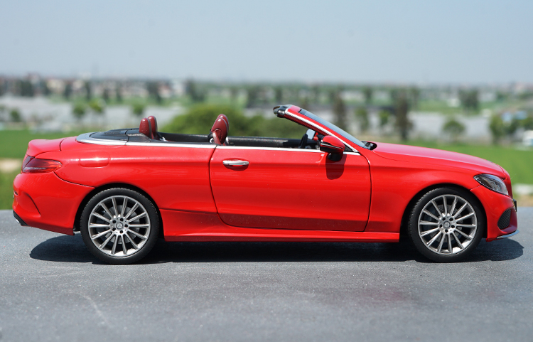 1:18原厂奔驰c级 benz c-klasse敞篷版跑车合金仿真汽车模型 红色