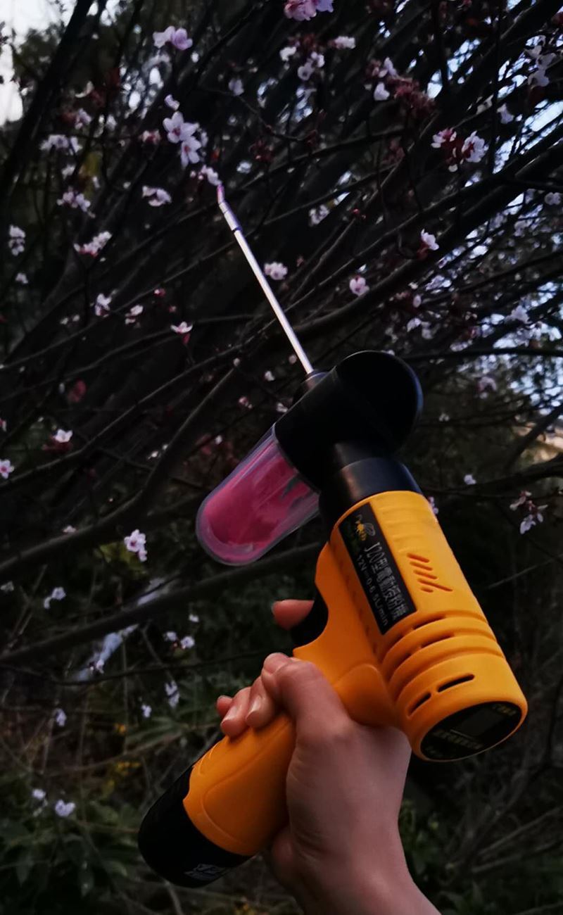 二代电动授粉器猕猴桃授粉机喷粉机猕猴桃喷粉枪花粉喷粉器喷花器 锂