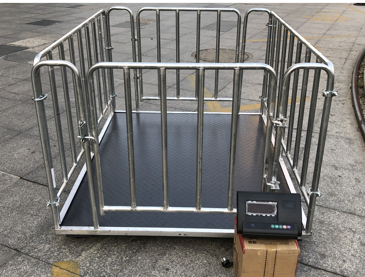 称猪用的电子秤带围栏地磅秤13吨加厚养殖场电子秤称猪称牛小型地磅称