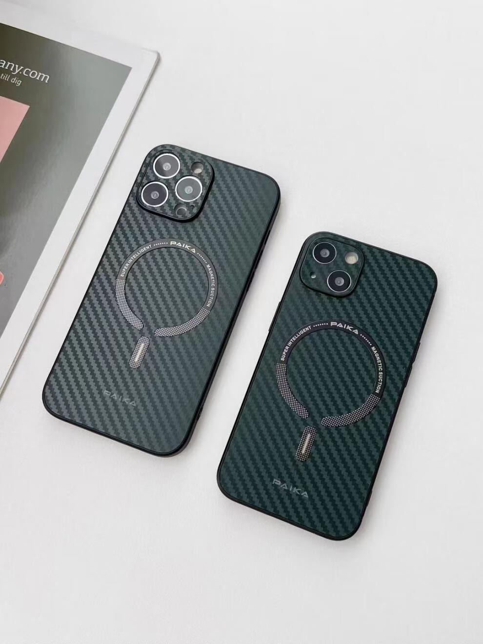 锋浦(feengguu) 瑞士适用苹果13手机壳iphone12碳纤维磨砂pro磁吸