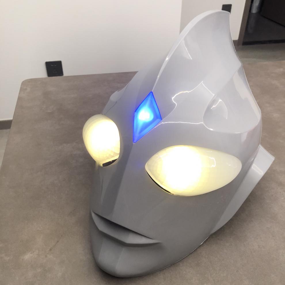 迪迦奥特曼头套头盔面具成人衣服迪迦发光cos男童服连体紧身衣男5d黄