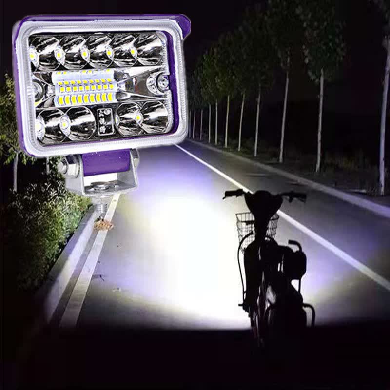 电动车前灯led灯 电动车摩托车外置led通用改装12到80v伏三轮车前置