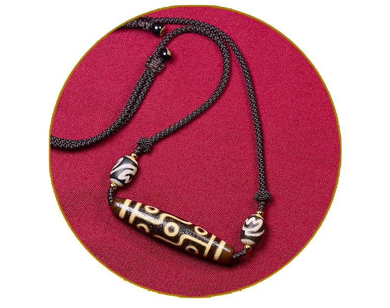 捷凤玛瑙九眼天珠项链锁骨链西藏吊坠男女士藏式佛珠原石款式一