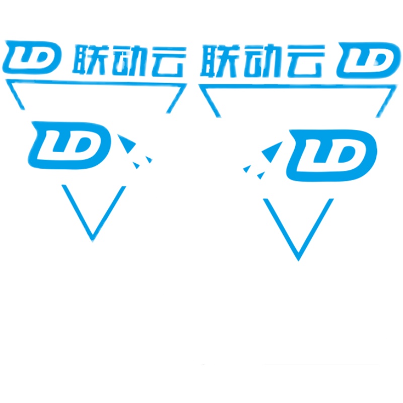 汽车 车门车身贴 不留胶租车logo 联动云 性能车50cm【白黑蓝】 下单