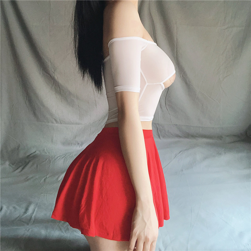 超短冰丝紧身包臀裙透明百褶裙mini夜小短裙裙紧身一步无衬超短裙透视