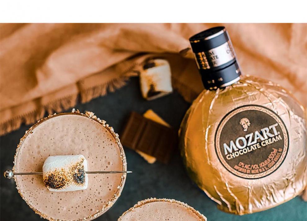 奥地利mozart莫扎特巧克力利口酒调酒烘焙黑白巧草莓奶油酒 金巧克力