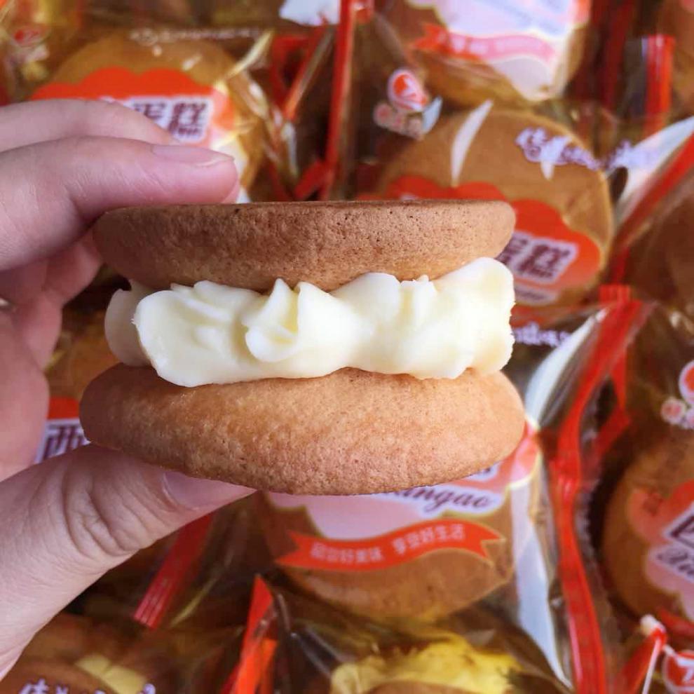 【分享好物】老式硬奶油夹心蛋糕娃娃脸娃娃头硬奶油蛋糕8090后儿时