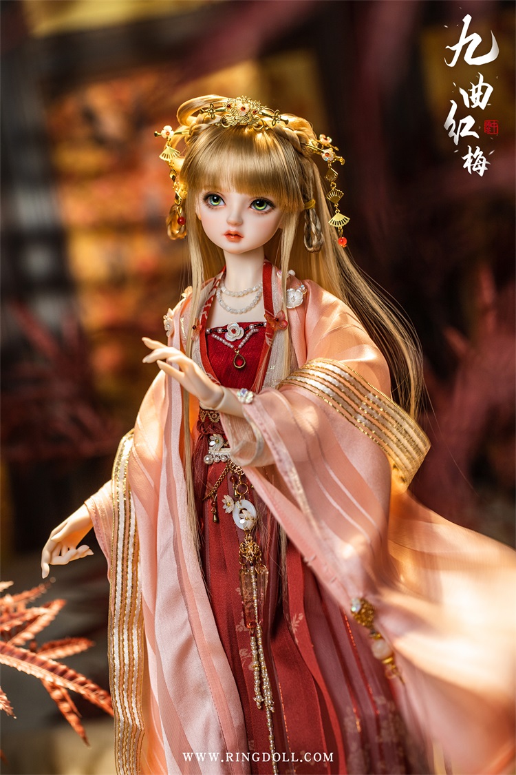 bjd娃娃 2022新款 ringdoll戒之人形九曲红梅《中国茶》系列4分bjd女
