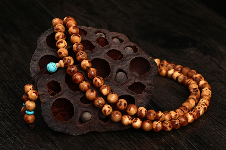 疤雀眼陈化料老料佛珠手链念珠文玩木手链男太行山崖柏留疤8mmx108颗