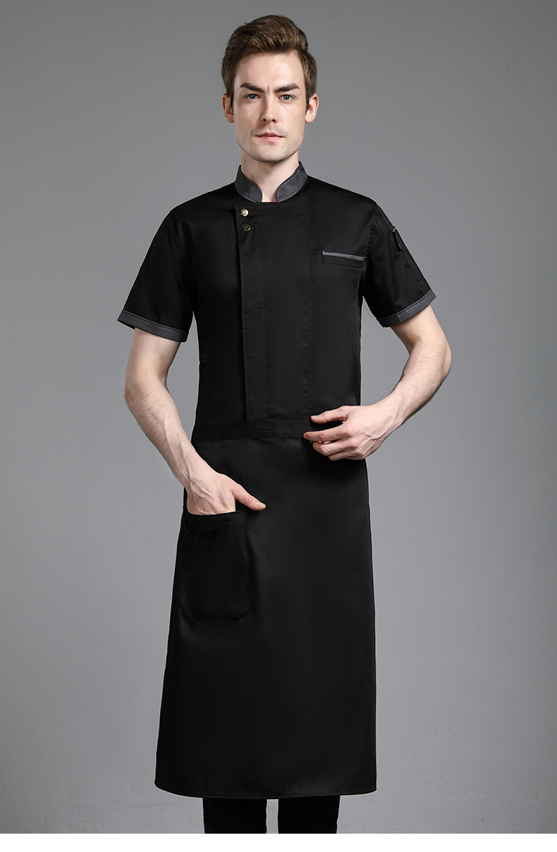酒店厨师工作服男短袖厨房夏季冰丝透气网饭店餐饮厨师服年后发货短袖