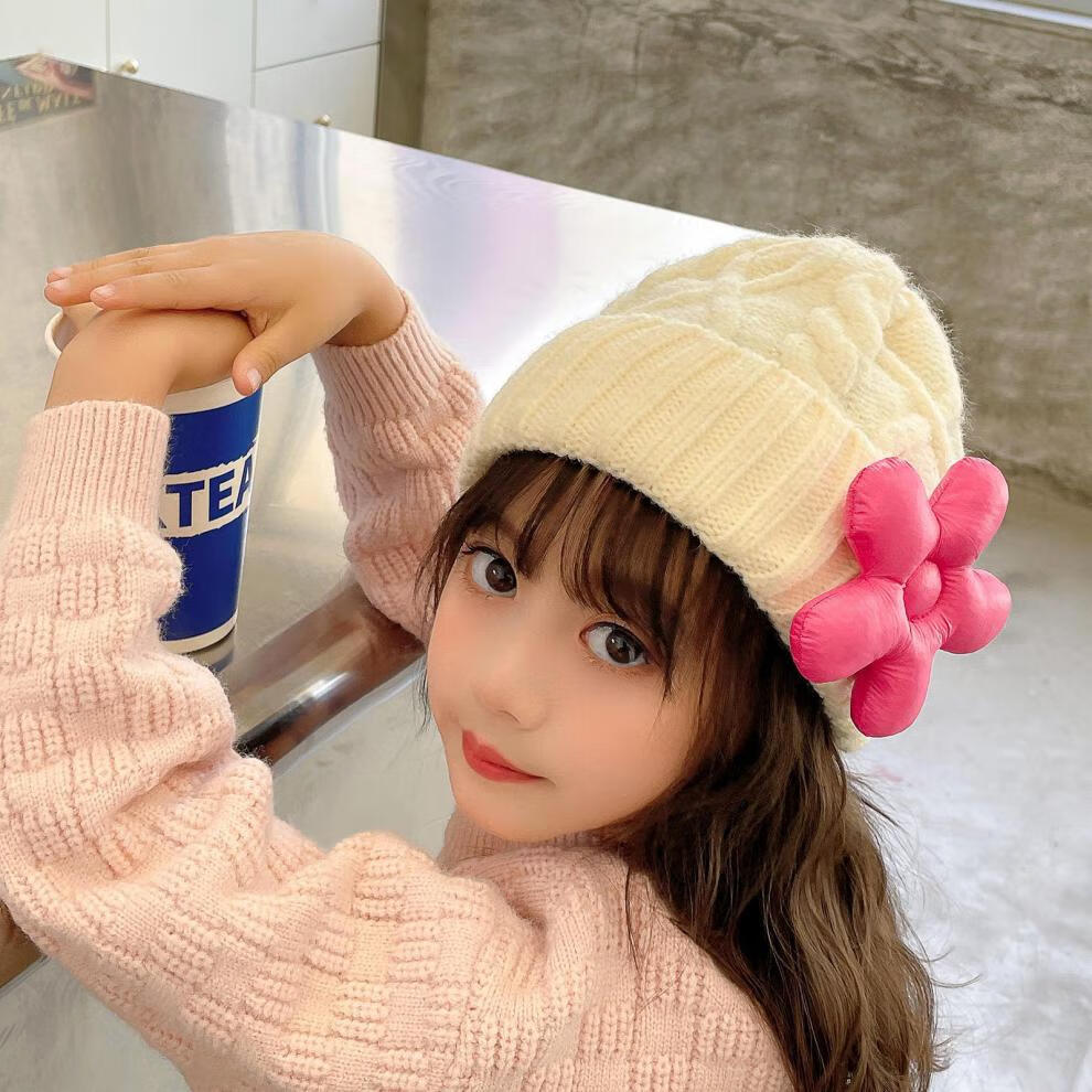 儿童帽子秋冬季2-10岁小女孩冬天戴的保暖毛线帽中大童宝宝时尚百搭