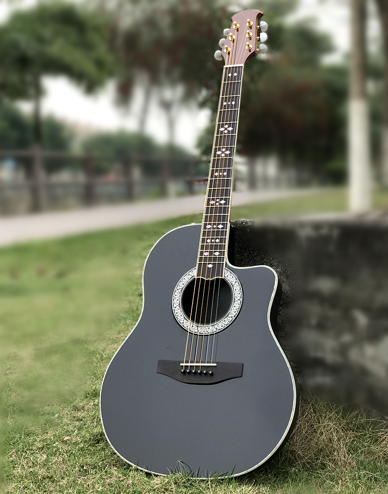 gipsy免费刻字全单吉他葡萄孔民谣面单板初学者入门男女生电箱胶背