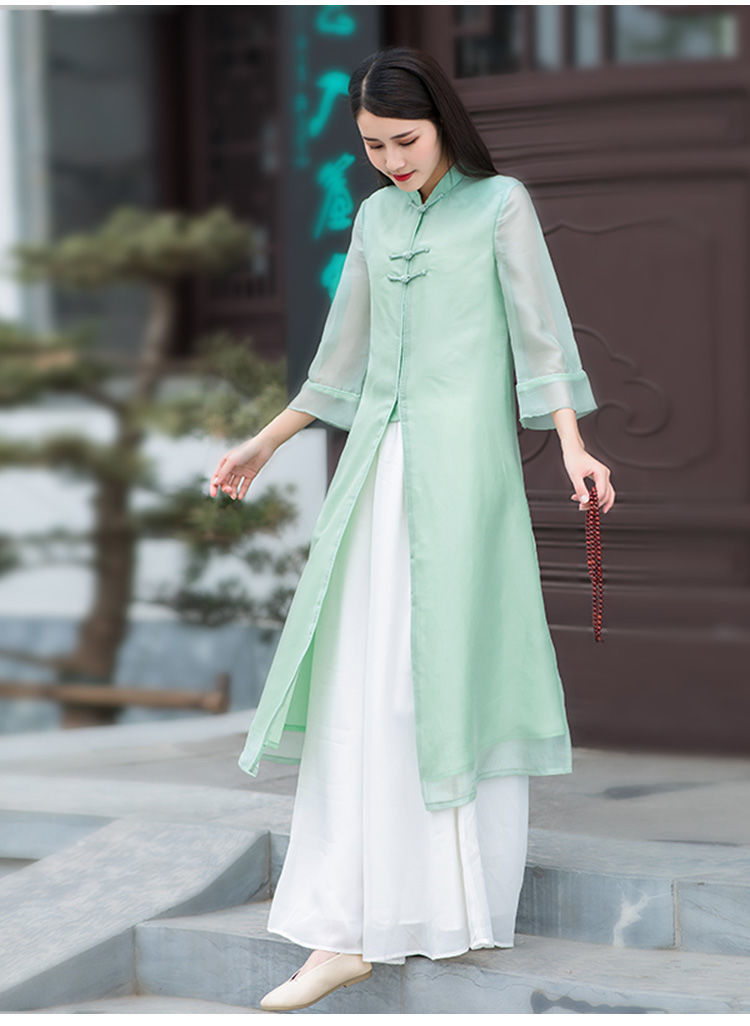 显瘦旗袍连衣裙阔腿裤套装 4204白色裤子 m 80-95斤【图片 价格 品牌