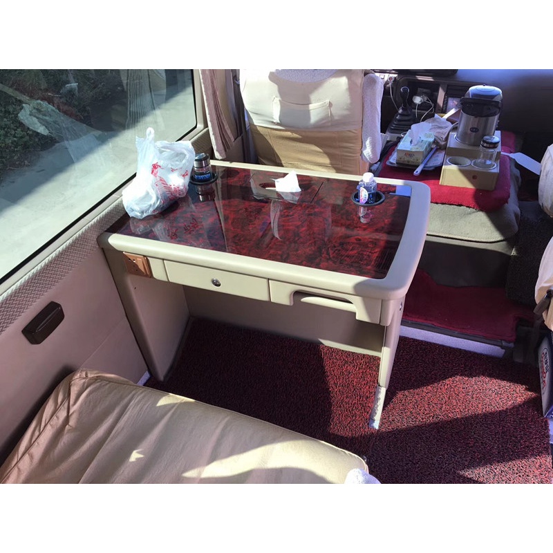 适配丰田柯斯达考斯特车载办公桌 海狮宇通改装桌子 办公桌商务桌