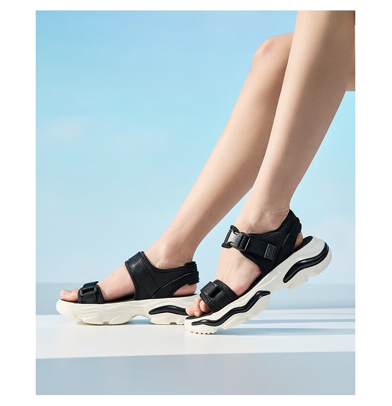 安踏凉鞋女鞋2022夏季新款沙滩凉拖外穿厚底休闲鞋122238504官方旗舰