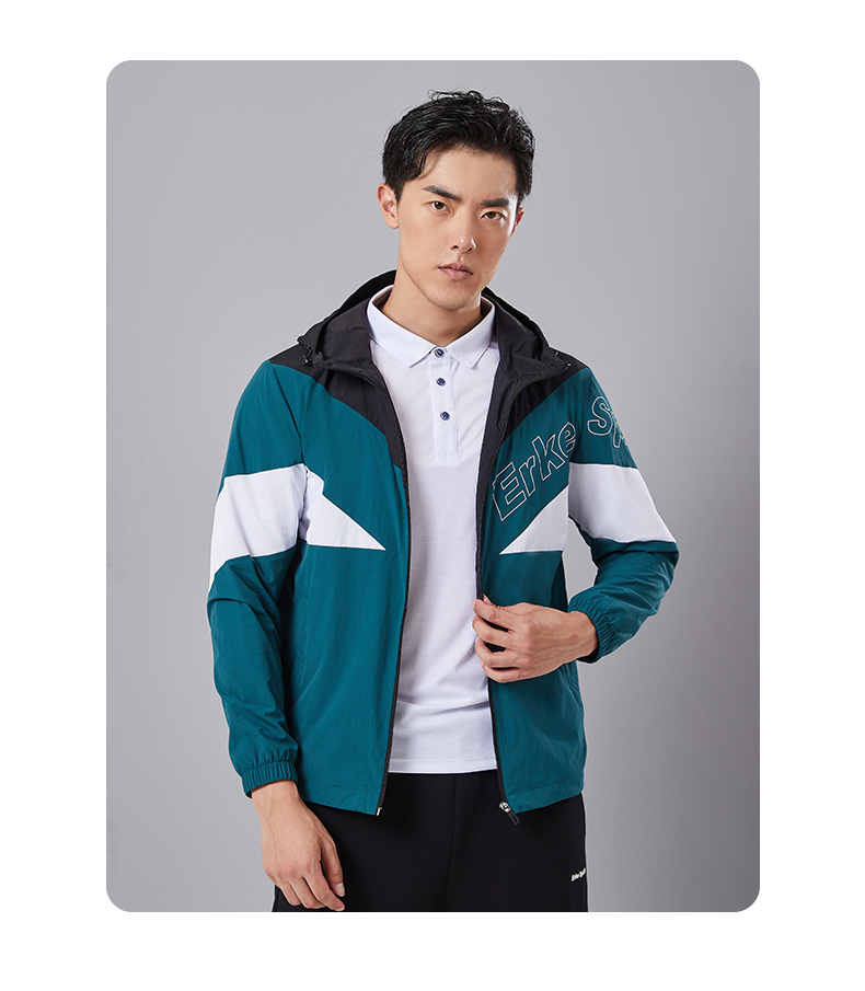 鸿星尔克男加厚风衣保暖防风外套休闲夹克男11221381491正黑l