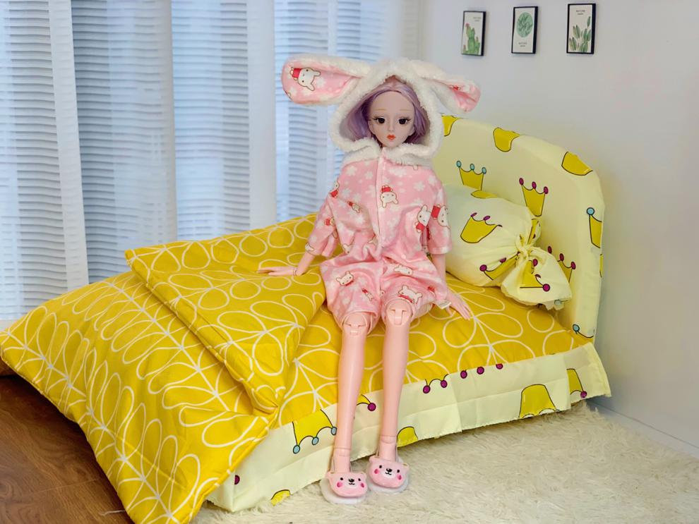 80厘米娃娃皇冠床整套 80*60cm 看好尺寸下单哦【图