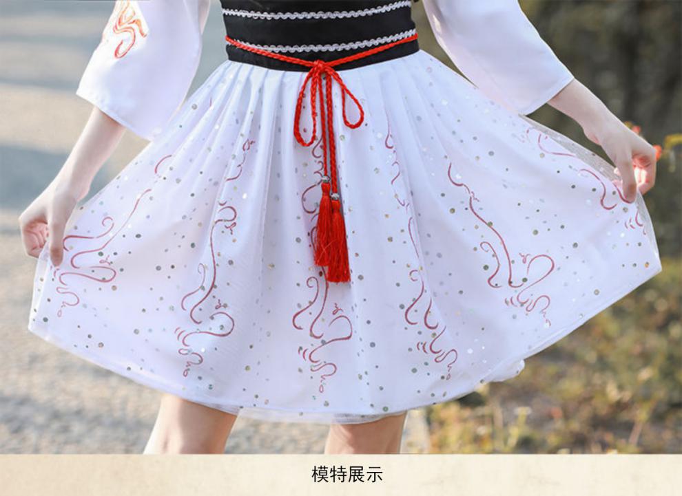 古装改良汉服女夏日常短裙改良古风汉素服学生装女超仙小个子jk汉元素