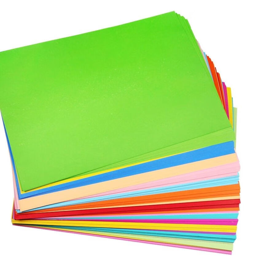 彩色手工卡纸4k厚彩纸a4硬卡纸儿童剪纸卡片纸贺卡纸手工制作材料4k