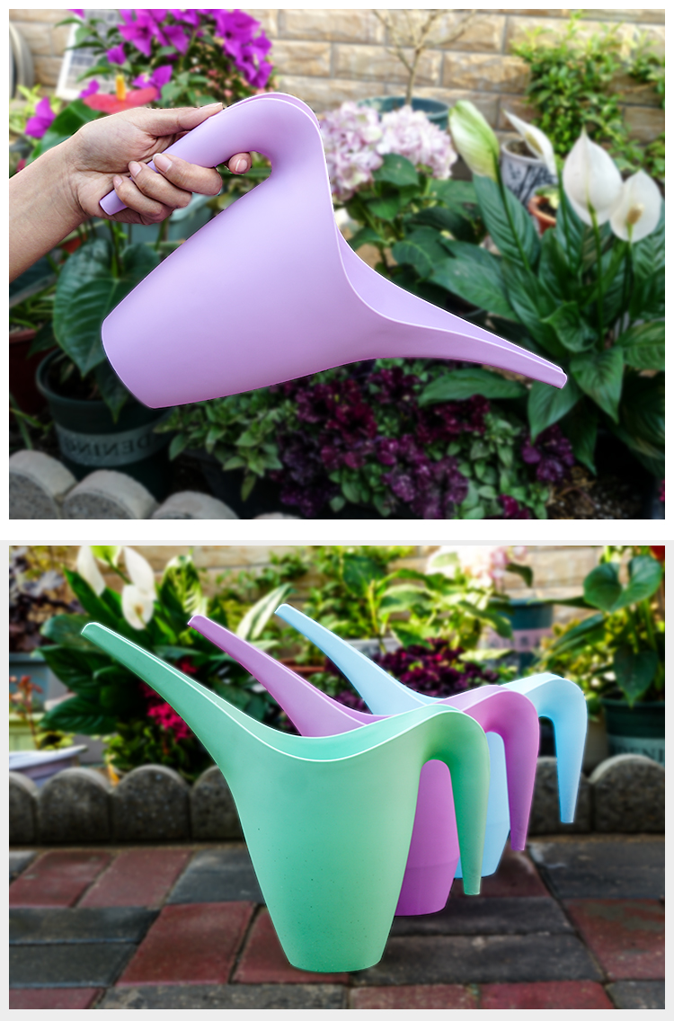 园艺工具长嘴洒水壶家用塑料浇花壶阳台种菜养花大容量浇水壶北欧蓝