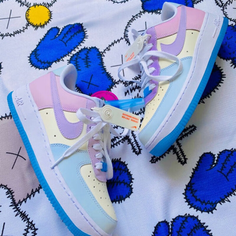 纯原1low空军一号白蓝粉热感应男女板鞋休闲运动鞋辽象运动户外旗舰店