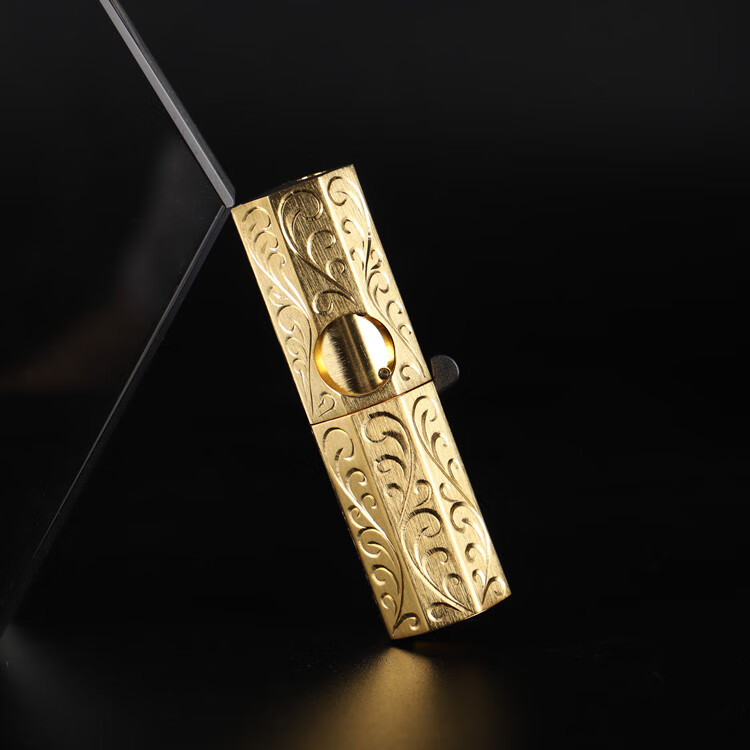 纯黄铜手工八角复古煤油机战壕半自动弹跳弹射煤油男士打火机精品雕刻