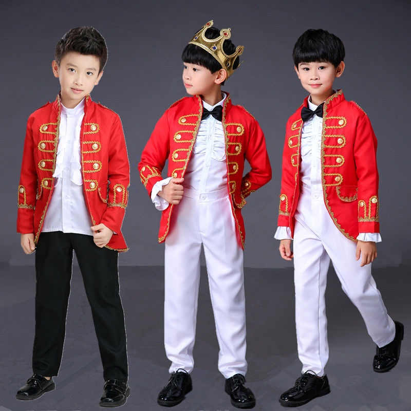 萨克斯演出服万圣节王子服男童贵族欧式礼服中学生舞蹈话剧服萨克斯