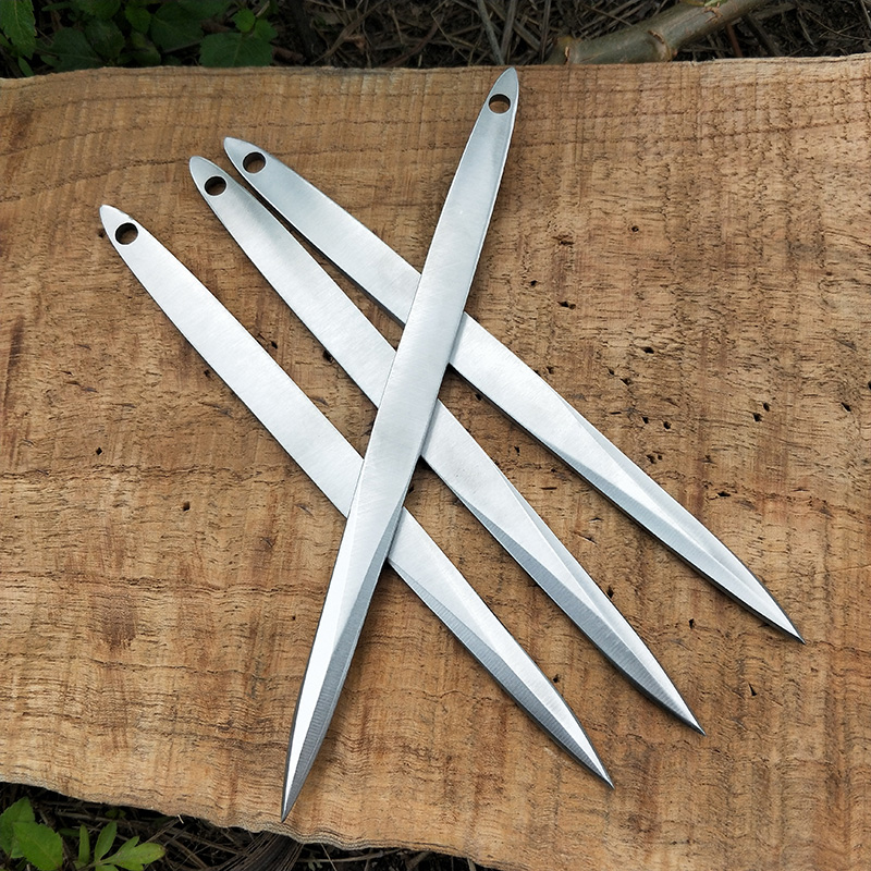 飞刀飞镖厚款柳叶针直旋飞钢针飞镖暗器郊外练习户外玩耍投掷运动娱乐