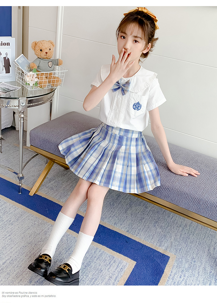 青間白鹿jk制服jk小學生初中生高中生jk制服夏季學院風套裝短袖襯衫小