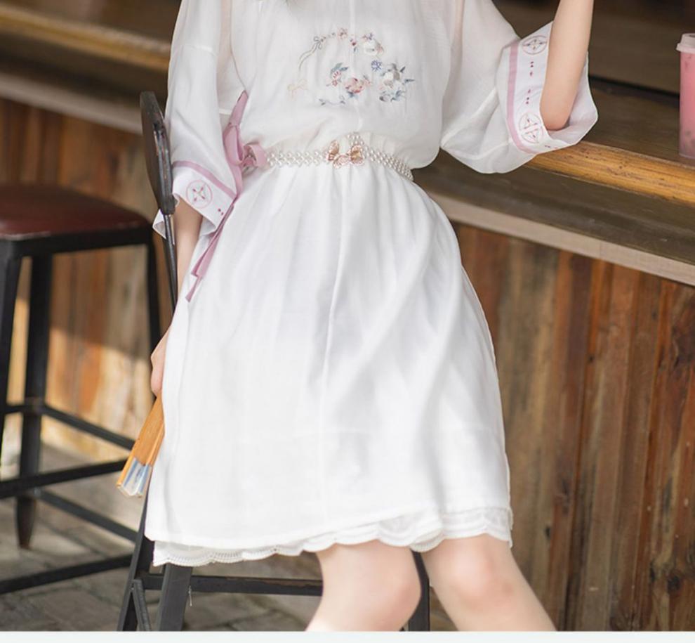 连衣裙吊带裙套装日常原创改良汉服女夏吊带连衣裙s