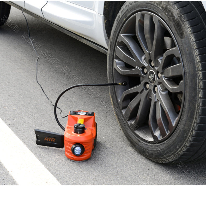 汽车多功能电动千斤顶液压顶车载12v沙漠越野车suv房车5吨卧式顶红色