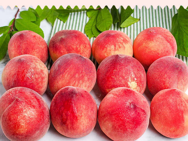 正宗北京平谷大桃子水果新鲜当季整箱水蜜桃脆软甜久保超大果5斤 6粒