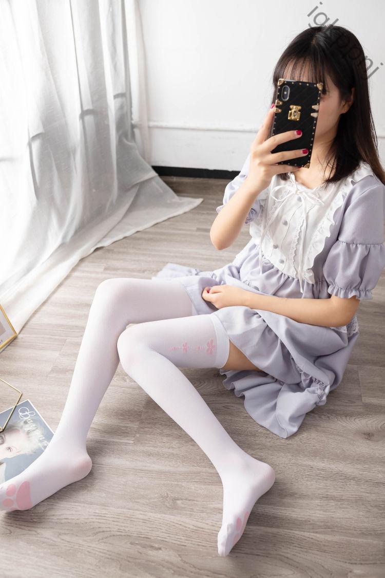 樱花天鹅绒裤袜大腿袜cos洛丽塔女白连裤袜甜美猫爪袜子学生igkppnj大