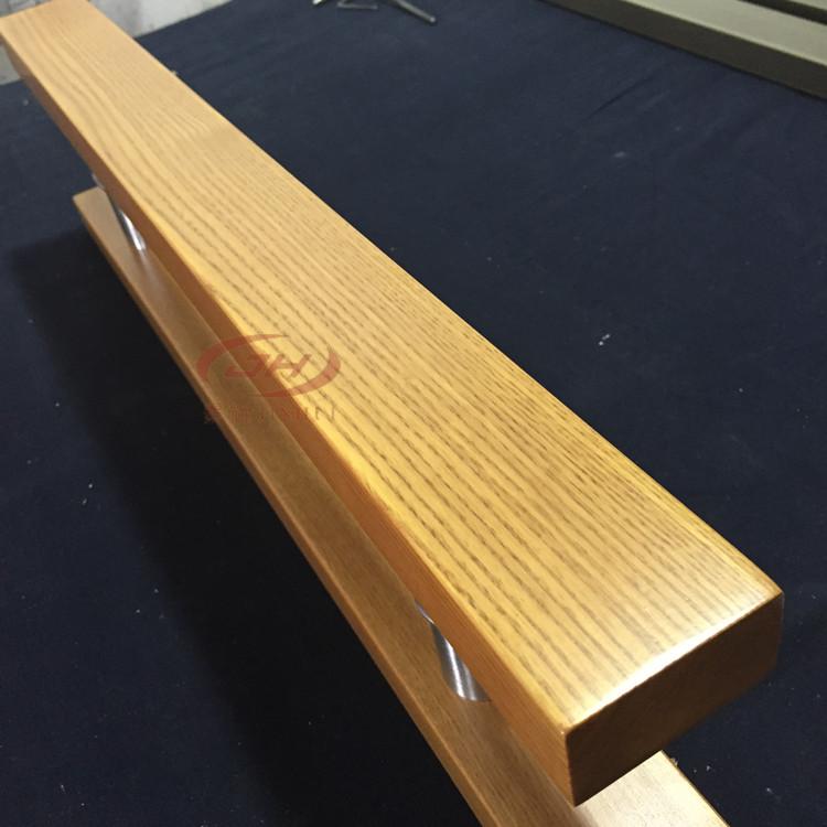 定制玻璃门拉手中式原木雕刻实木大门酒店面门把手拉手