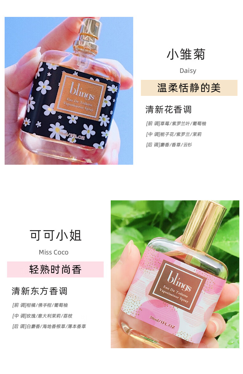 blings【blings艺术插画香水】大吉岭茶独角兽蓝风铃小雏菊柏林少女