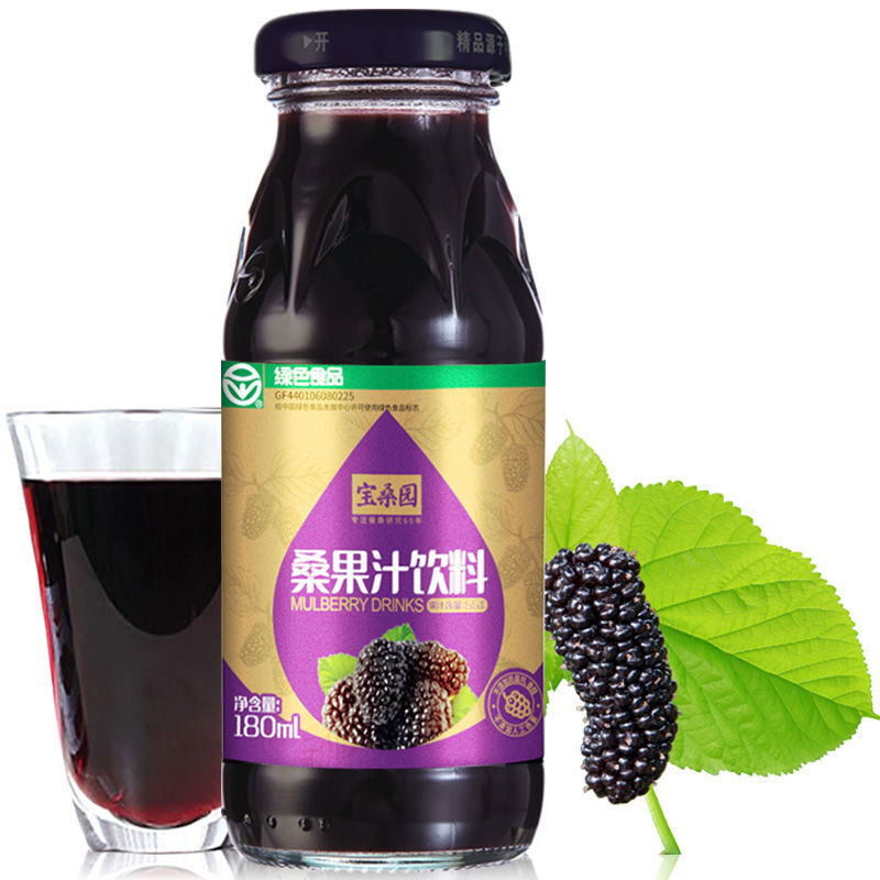 宝桑园果汁 桑椹果汁饮料广东省农科院桑葚汁12瓶桑椹汁绿色食品 日期
