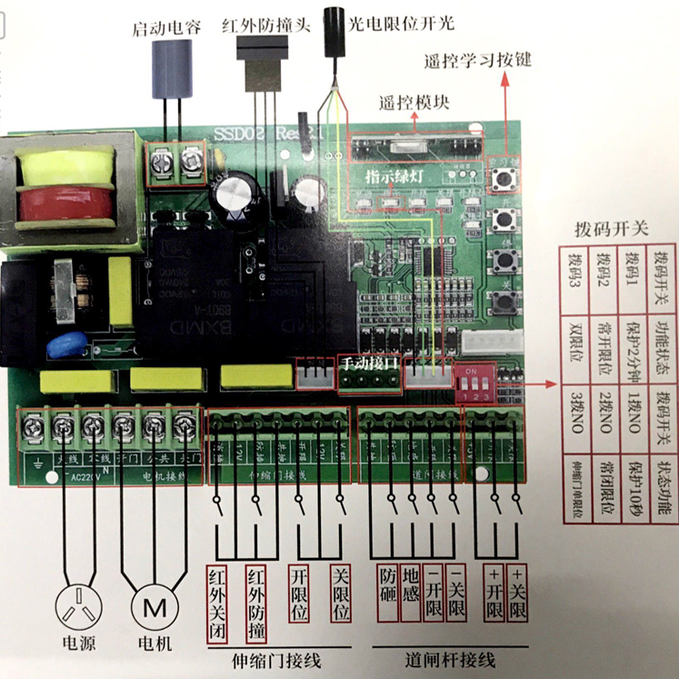 停车场起落杆道闸门控制器主板道闸机电路板遥控器开关 12号威捷dzx3