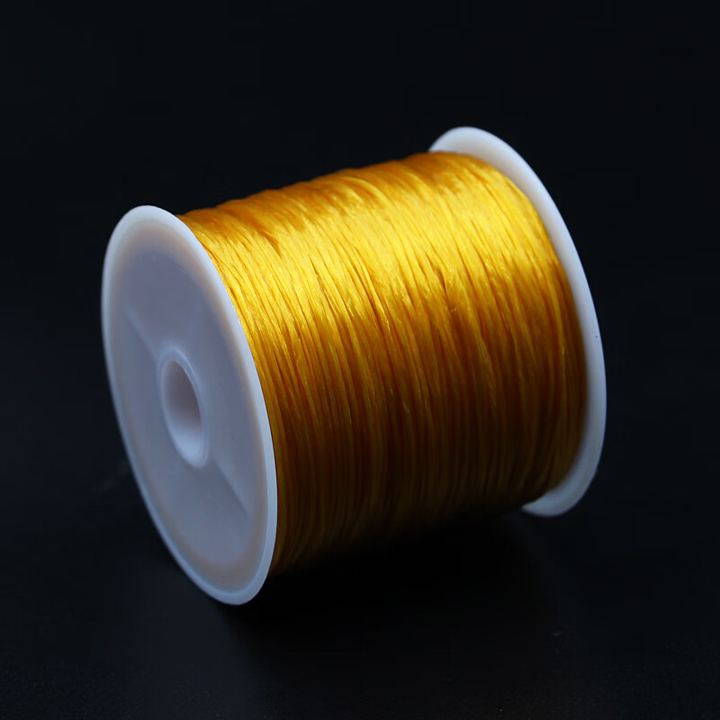 5mm手串绳透明手链串珠线穿珠子文玩松紧绳扁七夕礼物 白色(小卷约10