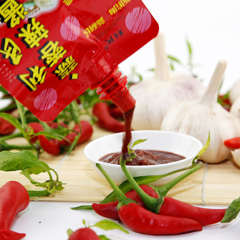 利民蒜蓉辣酱10袋5袋东北烧烤蒜蓉酱辣椒酱天津特产蒜蓉酱 125克*20袋