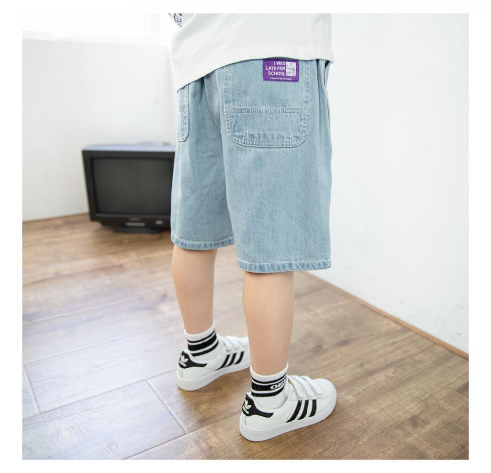 男童夏装短裤男童牛仔裤短裤夏装儿童时尚工装裤童装休闲裤男孩裤子五